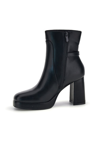 Schwarze Stiefeletten mit Absatz und Schnalle von Le Havre Paris 98126X02
