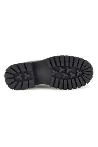 Braune Schnürstiefel mit Reißverschluss und Profilsohle von Rock’ n doll 62078K02