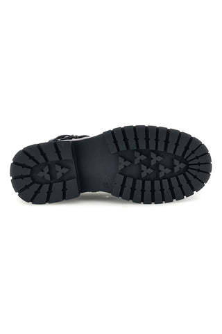 Schwarze Stiefeletten mit Schnallenriemen und Profilsohle von Rock’ n doll 60278H01