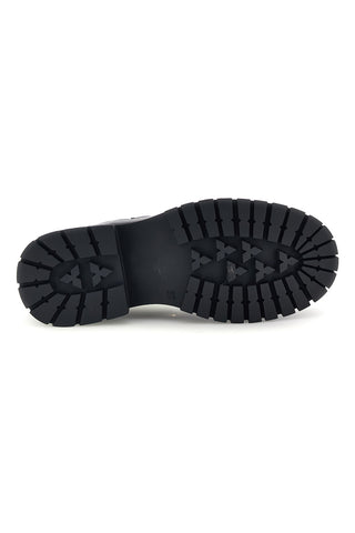 Schwarze Chelsea-Stiefeletten in matter Optik mit Reißverschluss und Profilsohle von Rock’ n doll 13621T02