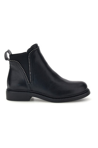 Schwarze Chelsea-Stiefel mit Mikro-Nieten und Reißverschluss von Rock' n doll H2393535