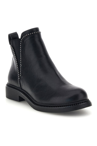 Schwarze Chelsea-Stiefel mit Mikro-Nieten und Reißverschluss von Rock' n doll H2393535