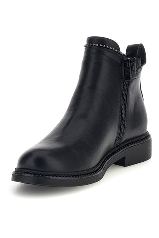 Schwarze Chelsea-Stiefel mit Mikro-Nieten und Reißverschluss von Rock' n doll H2393535