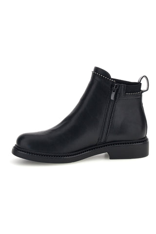 Schwarze Chelsea-Stiefel mit Mikro-Nieten und Reißverschluss von Rock' n doll H2393535