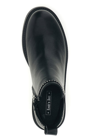 Schwarze Chelsea-Stiefel mit Mikro-Nieten und Reißverschluss von Rock' n doll H2393535