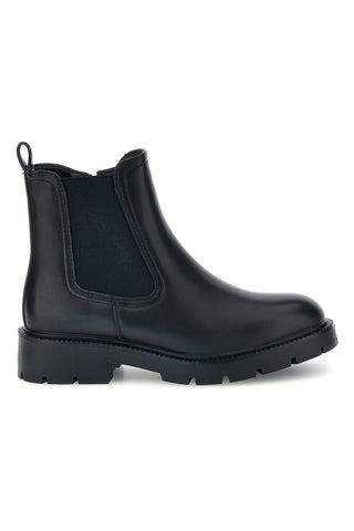 Schwarze Chelsea-Stiefeletten mit Reißverschluss und Profilsohle von Rock’ n doll 2Y56903A