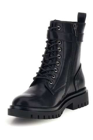 Anfibi neri con fibbia e suola carrarmato Rock' n doll H268953