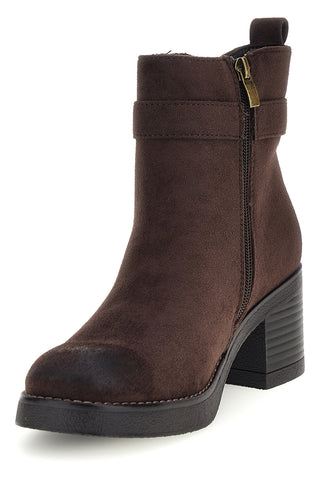 Braune Stiefeletten mit niedrigem Absatz und Schnalle von Altemberg H6973817