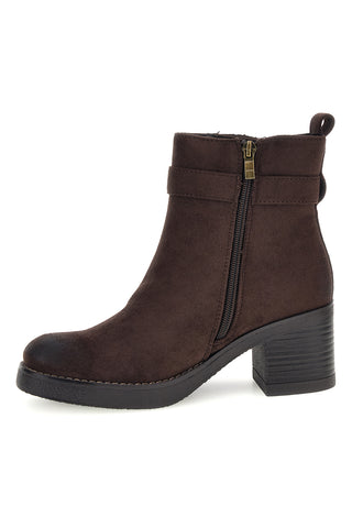 Braune Stiefeletten mit niedrigem Absatz und Schnalle von Altemberg H6973817