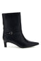 Schwarze Stiefeletten mit Absatz und Schnalle von Le Havre Paris L26A15B22