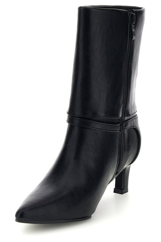 Schwarze Stiefeletten mit Absatz und Schnalle von Le Havre Paris L26A15B22