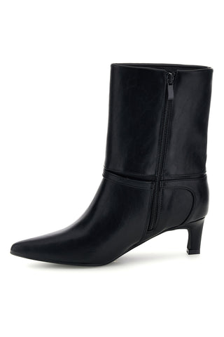 Schwarze Stiefeletten mit Absatz und Schnalle von Le Havre Paris L26A15B22