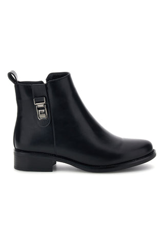 Tronchetti neri con zip laterale e fibbia metallica Mon dieu 9Y0866