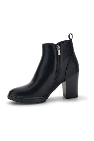Tronchetti neri con tacco e zip Mon dieu 16807213