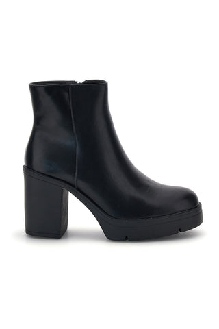 Schwarze Stiefeletten mit Absatz und Plateau „Mon dieu“ 96882