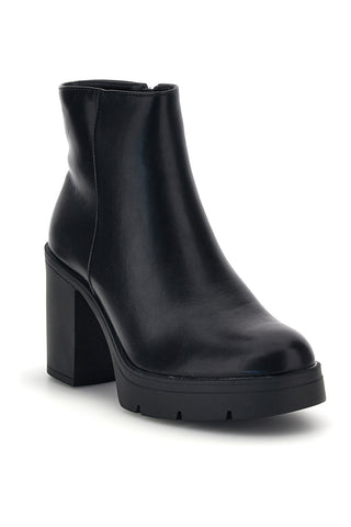 Schwarze Stiefeletten mit Absatz und Plateau „Mon dieu“ 96882