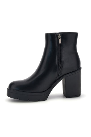 Schwarze Stiefeletten mit Absatz und Plateau „Mon dieu“ 96882