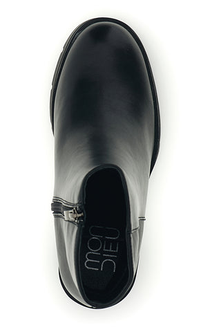 Schwarze Stiefeletten mit Absatz und Plateau „Mon dieu“ 96882