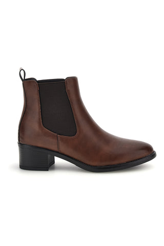 Braune Chelsea-Stiefel mit seitlichen Gummizügen von Mon dieu 1682022
