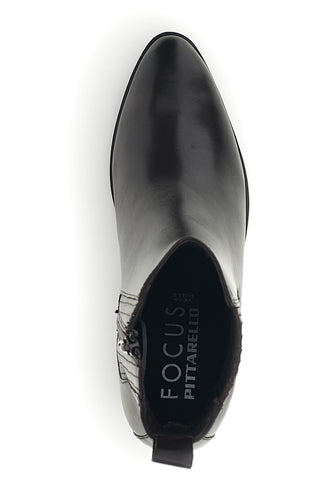 Stivaletti Marroni in Pelle con Elastico e Tacco Pittarello focus VB466204