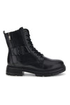 Anfibi Neri in Pelle con Lacci e Zip Pittarello focus VB255201