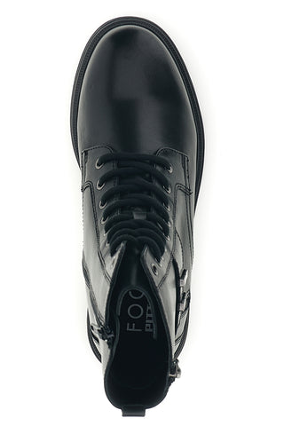 Anfibi Neri in Pelle con Lacci e Zip Pittarello focus VB255201