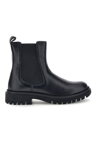 Schwarze Chelsea-Stiefeletten mit seitlichen Gummizügen und Profilsohle von Pittarello Focus KI6079