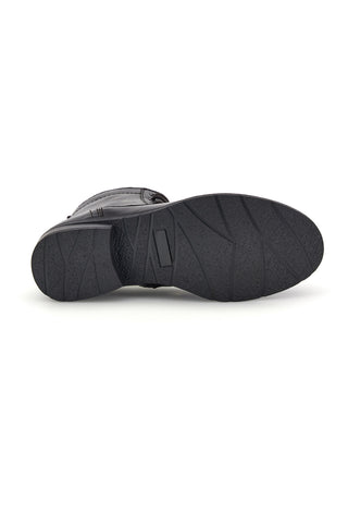 Dunkelbraune Lederstiefeletten mit Schnürsenkeln „Prima riga“ LB500