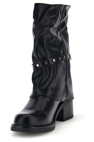 Schwarze Stiefel mit Absatz und Zierriemen „Le Havre“ 2579001