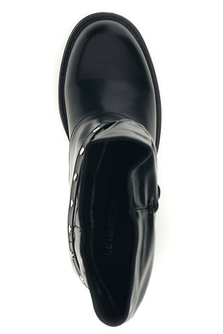 Schwarze Stiefel mit Absatz und Zierriemen „Le Havre“ 2579001