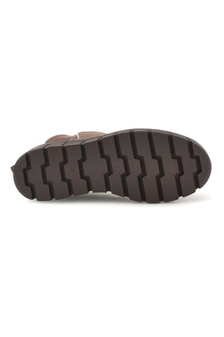 Braune Stiefeletten in Wildlederoptik mit doppeltem Reißverschluss und Profilsohle – Pittarello Capsule TW26W6253608