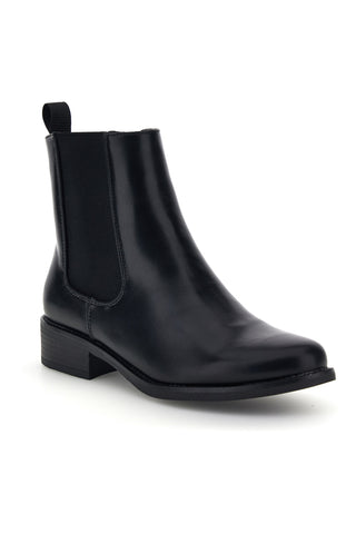 Schwarze Stiefeletten mit seitlichem Gummizug von Mon dieu 9Y0864