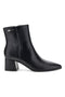 Schwarze Stiefeletten mit spitzer Zehenpartie und breitem Absatz – Le Havre Paris 804