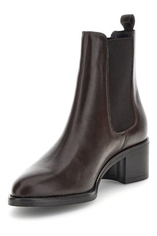 Braune Chelsea-Stiefeletten aus Leder von Pittarello, Art.-Nr. 852035PIT