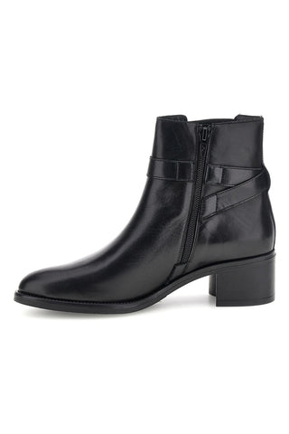 Schwarzer Stiefel mit Schnalle aus Leder von Pittarello, Art.-Nr. 852180PIT