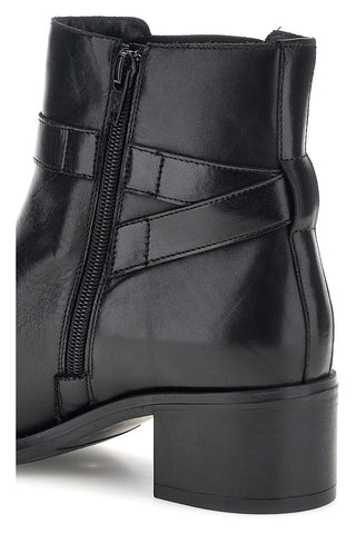 Schwarzer Stiefel mit Schnalle aus Leder von Pittarello, Art.-Nr. 852180PIT