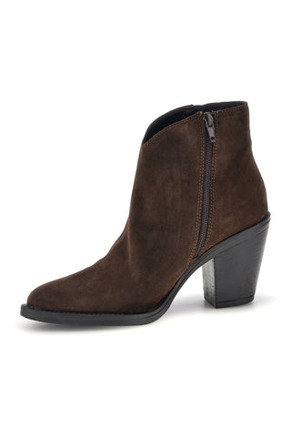 Braune Lederstiefeletten mit Absatz und Reißverschluss von Pittarello, Modell Glam 6326400