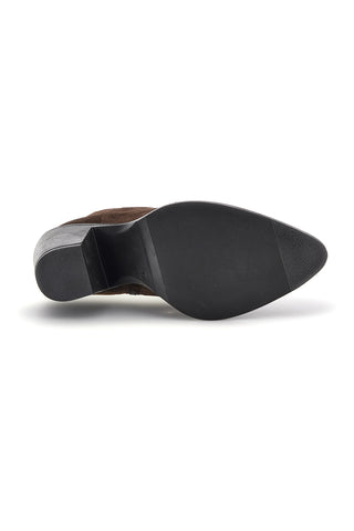 Braune Lederstiefeletten mit Absatz und Reißverschluss von Pittarello, Modell Glam 6326400