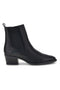 Schwarze Stiefeletten aus echtem Leder mit seitlichen Gummibändern und mittlerem Absatz – Pittarello Glam 6346651