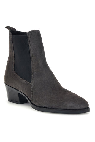 Graue Chelsea-Stiefeletten aus Leder mit Reißverschluss von Pittarello glam 6346651