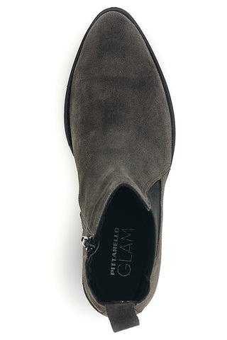 Graue Chelsea-Stiefeletten aus Leder mit Reißverschluss von Pittarello glam 6346651