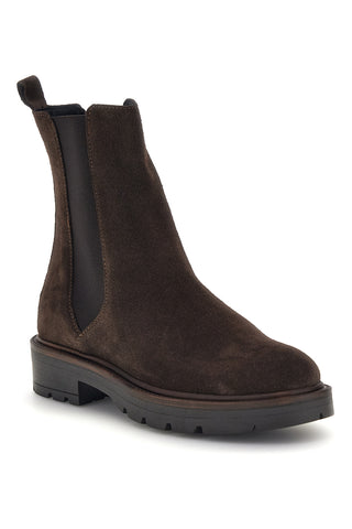 Dunkelbraune Chelsea-Stiefeletten aus echtem Leder mit Reißverschluss, Modell Pittarello Glam 8356675