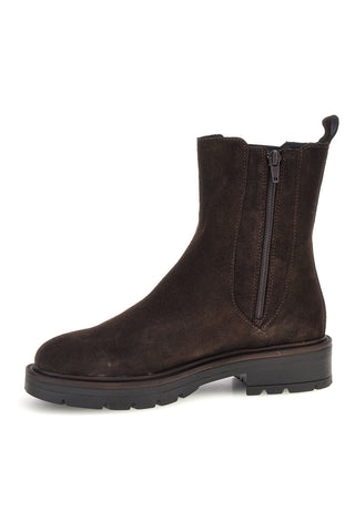 Dunkelbraune Chelsea-Stiefeletten aus echtem Leder mit Reißverschluss, Modell Pittarello Glam 8356675