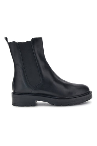 Schwarze Chelsea-Stiefeletten aus echtem Leder mit Reißverschluss, Modell Pittarello Glam 8356675