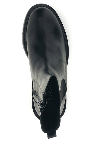Schwarze Chelsea-Stiefeletten aus echtem Leder mit Reißverschluss, Modell Pittarello Glam 8356675
