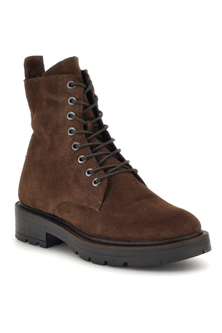 Braune Lederstiefeletten mit Schnürung und Reißverschluss von Pittarello, Modell Glam 8355188