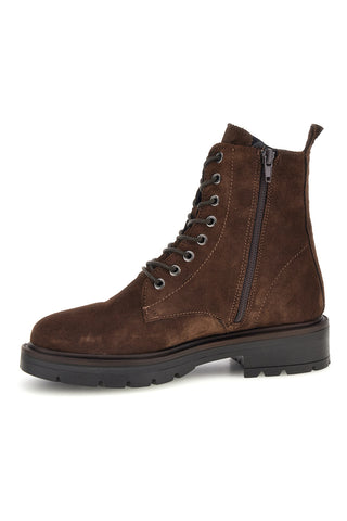 Braune Lederstiefeletten mit Schnürung und Reißverschluss von Pittarello, Modell Glam 8355188