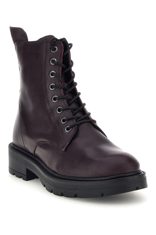 Anfibi bordeaux in pelle con suola carrarmato Pittarello glam 8355188