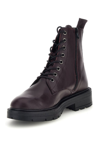 Anfibi bordeaux in pelle con suola carrarmato Pittarello glam 8355188