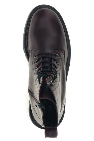 Anfibi bordeaux in pelle con suola carrarmato Pittarello glam 8355188